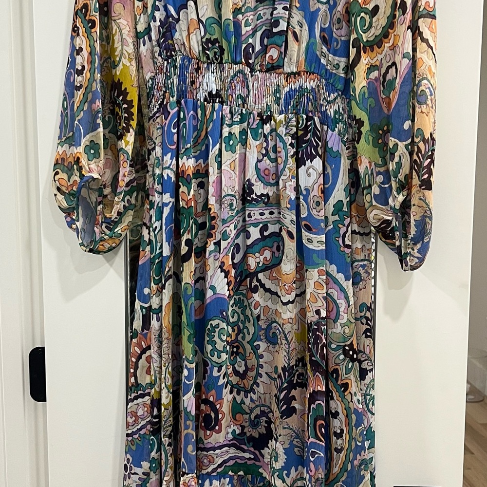 Colorful Paisley Long Sleeve Dress